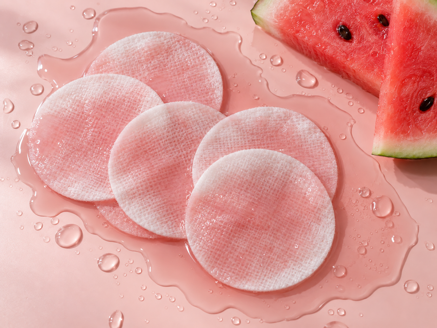 LHA + AHA Korean Watermelon Toner Pads