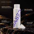 Conditioner: hydrates and softens, helps strengthen, no sulfates or artificial fragrance, all hair types